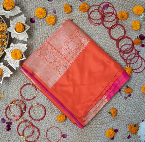 SHADES OF PINK, KATAN SILK, KADHUA BUTA, BANARSI HANDLOOM