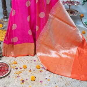 SHADES OF PINK, KATAN SILK, KADHUA BUTA, BANARSI HANDLOOM